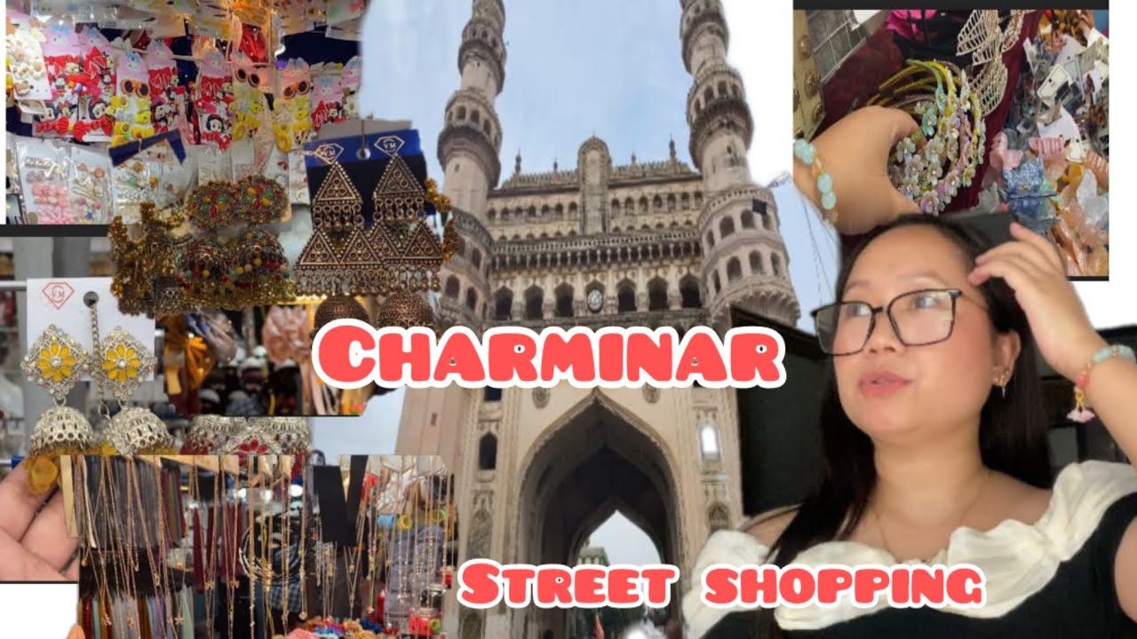 Exploring Charminar with friend 🌸🎀|| Hyderabad || street shopping