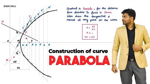 Construction of Parabola | Eccentricity method | Engineering Curves | Engineering Graphics | Tamil