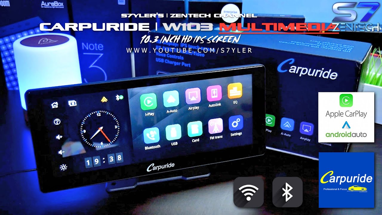 Carpuride W103 10.3 Widescreen for Wireless Android Auto, Carplay and  CarTube