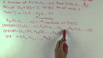 Gradient vector, partial derivatives, and directional derivatives