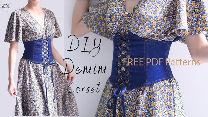 Upcycled denim corset belt – a Gertie Patreon pattern – Dropout Daisy