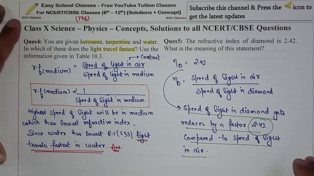 class 10 physics chapter light case study questions