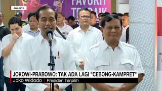 Jokowi-Prabowo: Tak Ada Lagi Cebong-Kampret