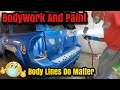 How To Do Bodywork &amp; Re Create Straight Body Lines On Body Panels CHEVY TRAILBLAZER PRIME PAINT JOB