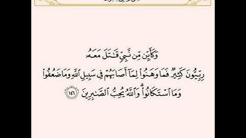 سورة آل عمران من الآية (١٤٥) إلى الآية (١٥٢) للقارئ سعد الغامدي