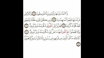 سورة الذاريات 7 القسم السابع تكرار كيفي من .. والسماء بنيناها بأيد .. إلى .. إلا قالوا ساحر أو مجنون