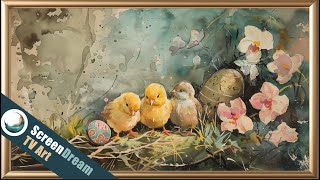 Easter Chicks Nest 🐣 Frame TV Art | Soft Spring Screensaver 4K screenshot 2