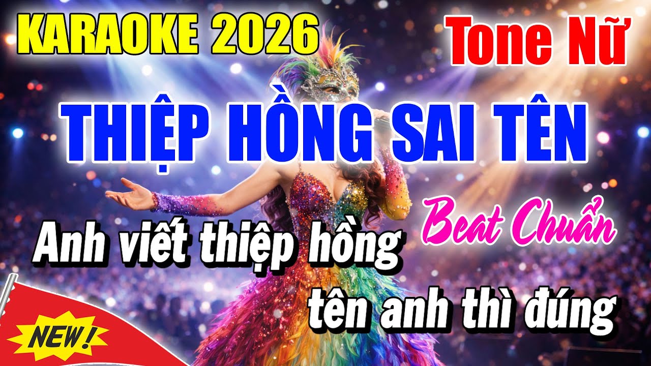Karaoke Thiệp Hồng Sai Tên Tone Nữ ( Beat Chuẩn ) Karaoke Thanh Duy