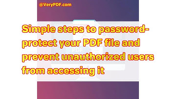 Simple steps to password-protect your PDF file and prevent unauthorized users from accessing it