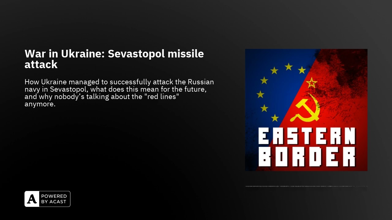War in Ukraine: Sevastopol missile attack