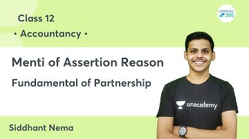 Menti of Assertion Reason | Fundamental of Partnership | Class 12 | Commerce 365 | Siddhant Nema