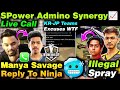 Admino Illegal Spray &amp; SPower Admino Synergy 📈Manya Brutal To Ninja Jod Camping 🤣JP-KR Teams Sad😢