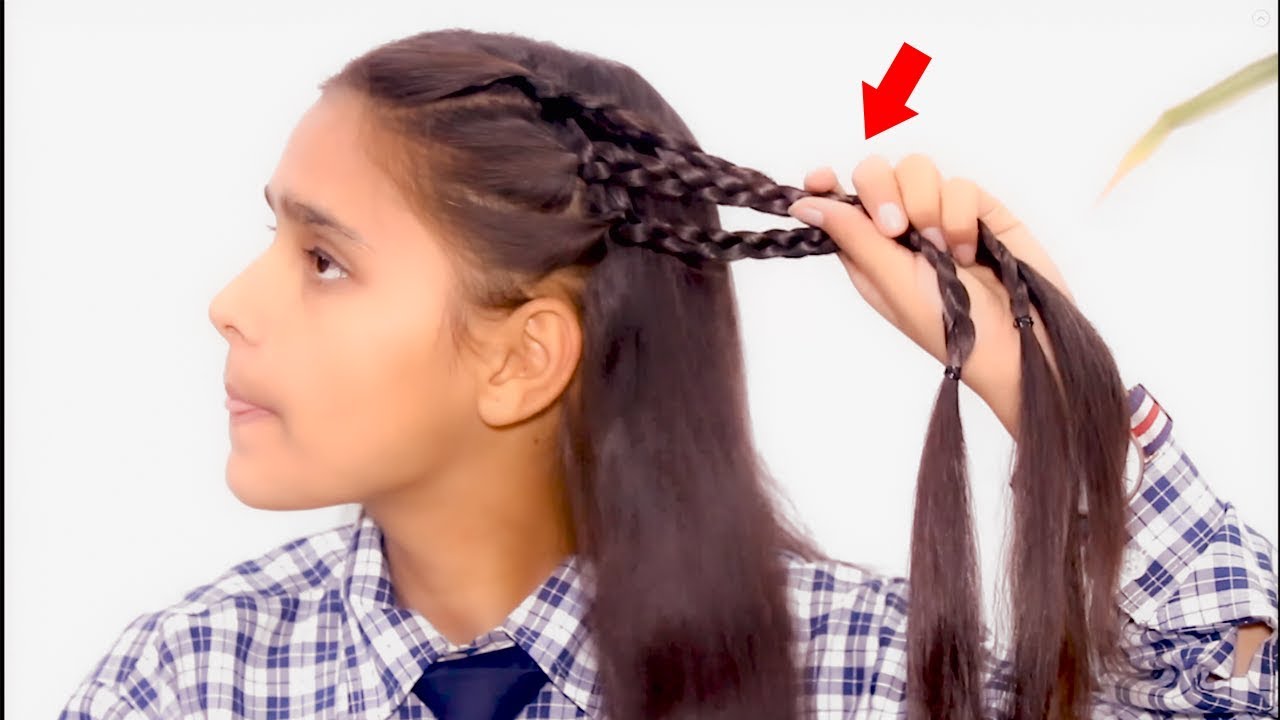 School Girls क लए Best Hair Style लडक क लए सबस आसन hairstyle best  hairstyle for girls 2019  YouTube