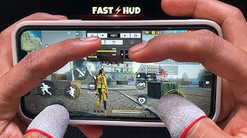 4 Finger Custom HUD🔴Free Fire🔥Handcam Gameplay | iPhone XR Gaming Test 2025