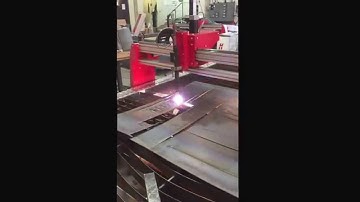 Testing the Techserv Blue Marlin with zoned fume extraction bed and Hypertherm Powermax plasma.