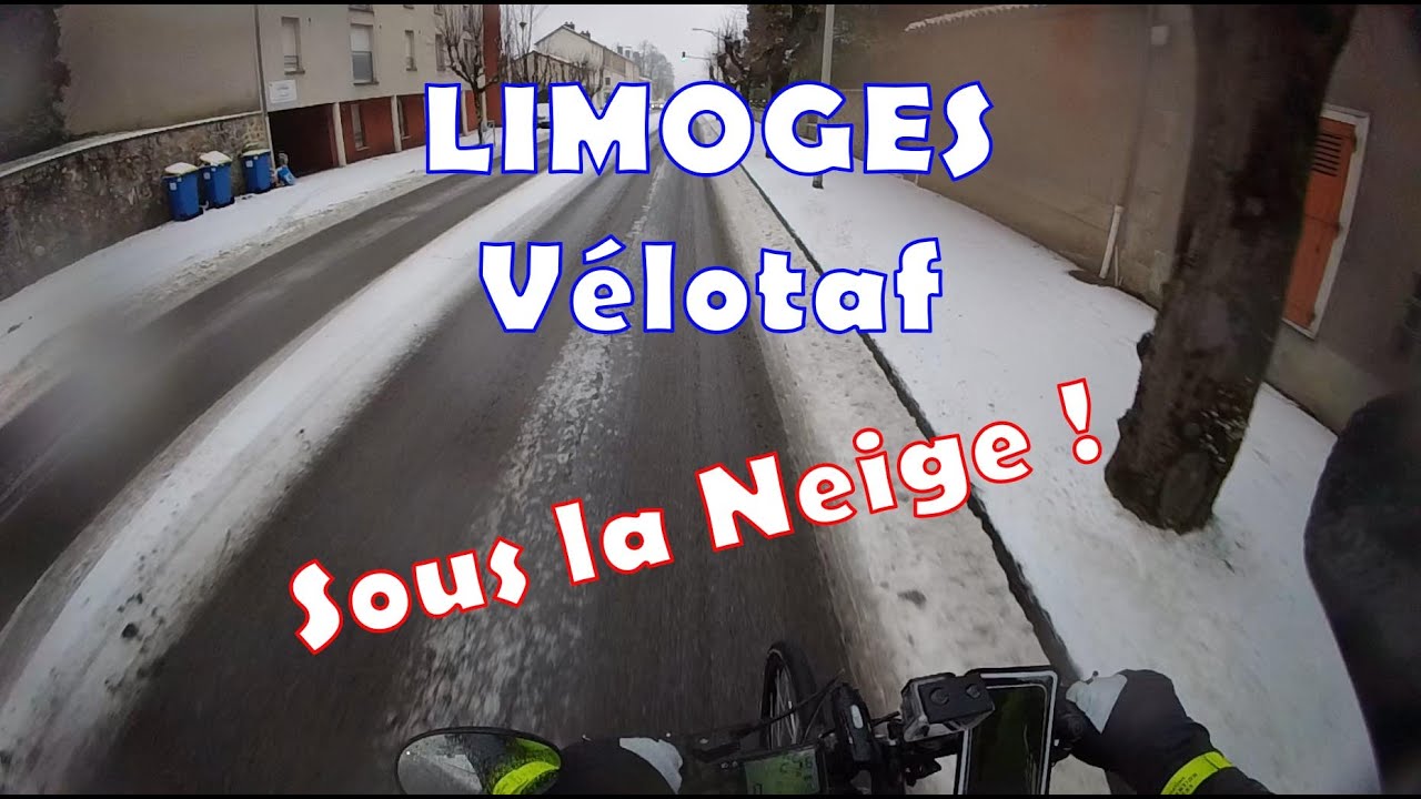 Vélotaf - Couzeix - Limoges Ouest - Sous la neige ! 07/01/2026