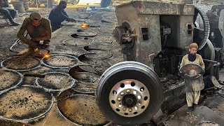 Transforming Old Ship Sheets Into Heavy Duty Truck Tire Rim |Easy DIY Rim Plate from Old Sheet Metal