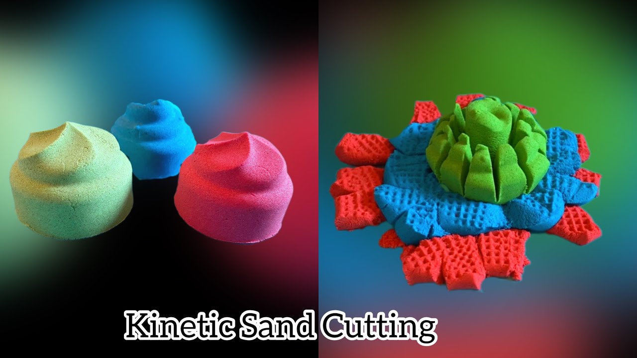 Very Satisfying and Relaxing Kinetic Sand Cutting ASMR - YouTube