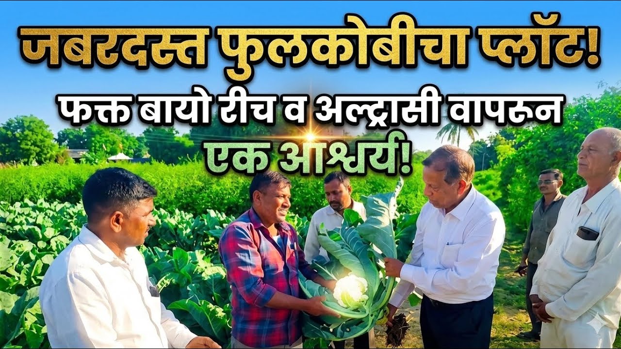 जबरदस्त फुलकोबीचा प्लॉट फक्त बायो रीच व अल्ट्रासी वापरून एक आश्चर्य