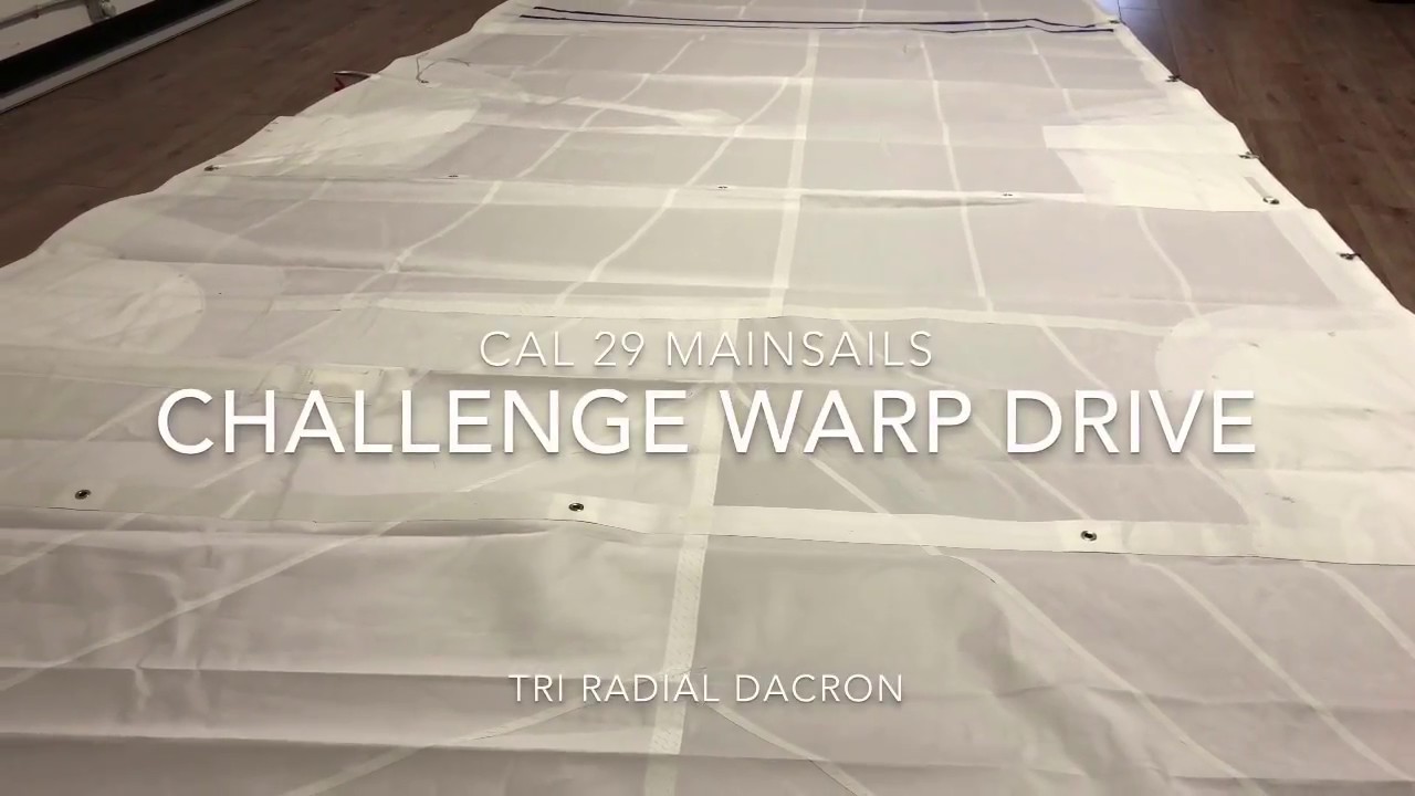 New Cal 29 Mainsail Challenge Sailcloth Warp Drive Tri Radial Dacron