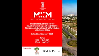 MIIM Webinar | National Industrial Corridor Development Corporation (NICDC) | 22.01.25