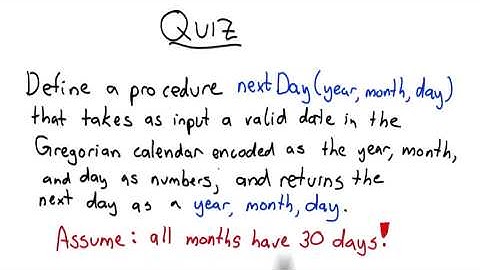 Define nextDay - Intro to Computer Science