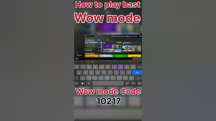 How to play bast wow mode||wow mode code 10217#wow#bgmi #pubg#pubgmobile #youtubeshort#viral#shorts