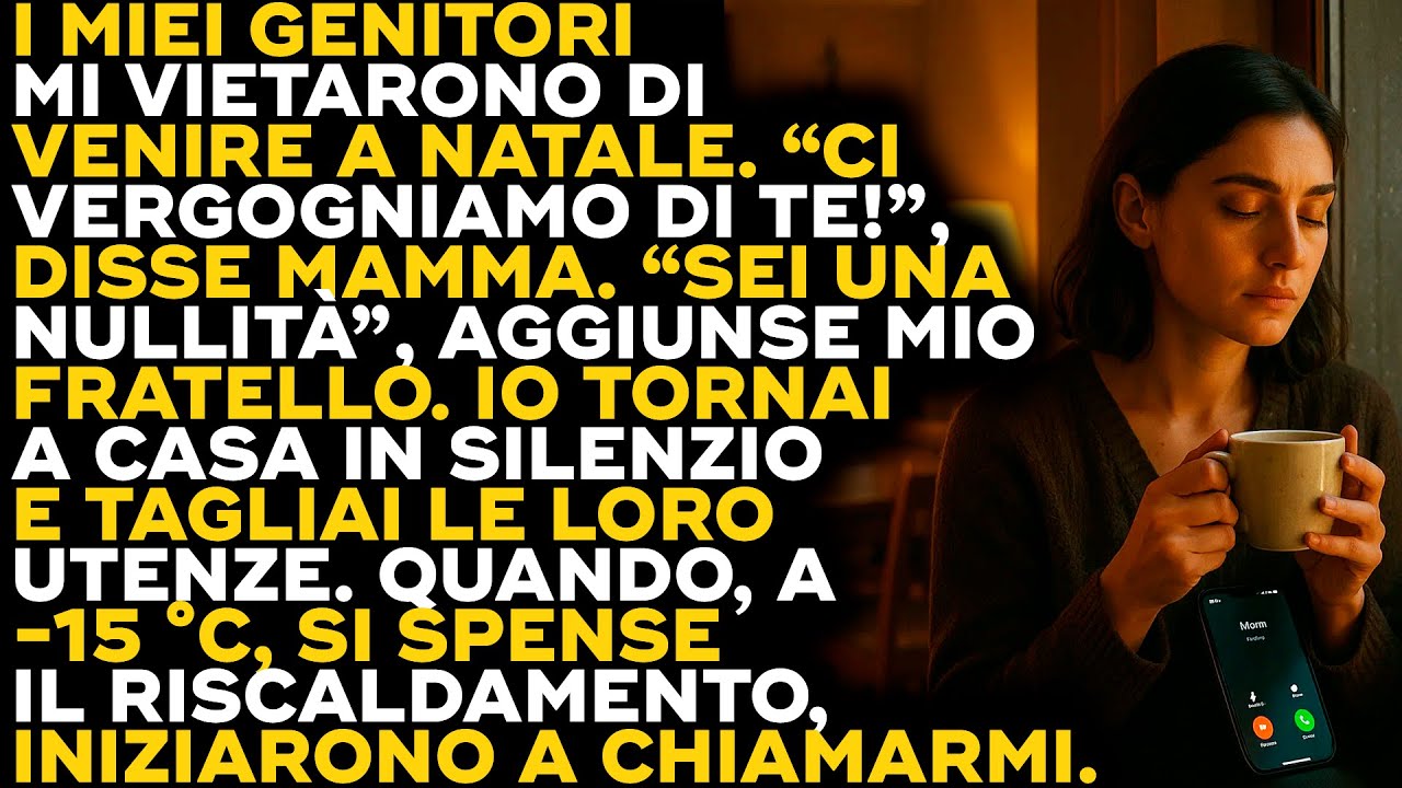 A Natale Dissero Che Si Vergognavano Di Me, Poi Rimase Solo Il Gelo...