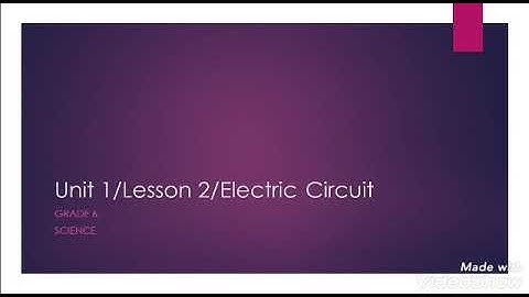 Electric circuit grade 6