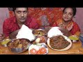Super hit eating show  fine rice with mutton kosha  tangra fish curry  lotte fish snacks