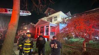 FDNY Queens ALL HANDS Box 4436 Fire in the Attic Dropping Down & Extending into the 2nd Floor 