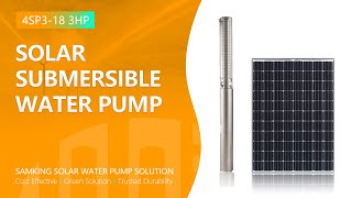 Solar Water Pump System 3Hp 100Lmin 185M Head , Solar Pump China Manufacturer