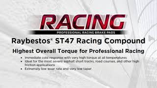 Raybestos ST47 Racing Brake Pad Formulation by Raybestos Brakes 1,030 views 4 years ago 59 seconds