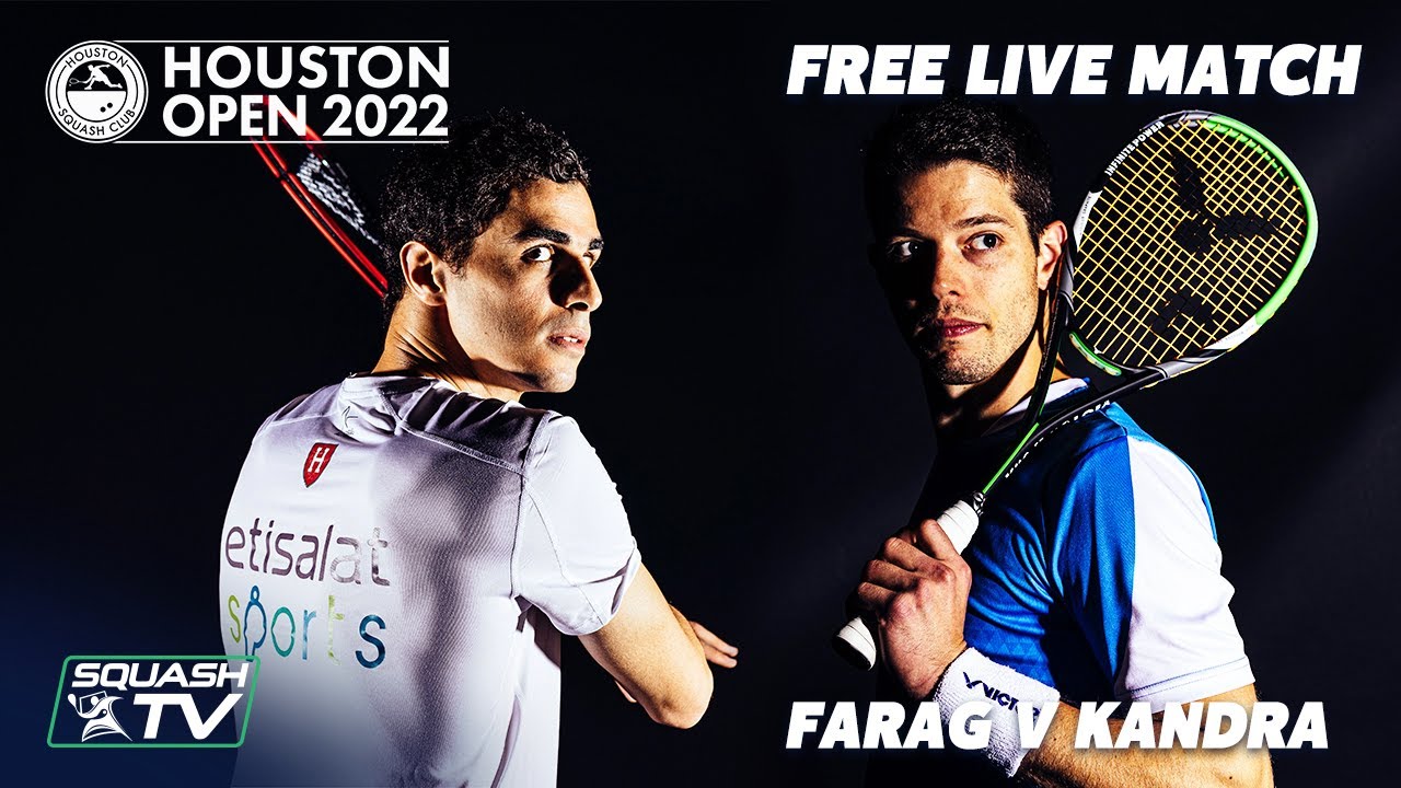 LIVE SQUASH Farag v Kandra - Houston Open 2022 - Rd 2