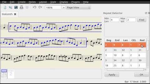 Musescore GUI-enabled Patch for Automatic Repeats Detection