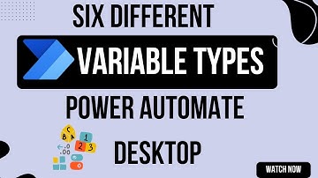Create Variable Data Types in Power Automate Desktop | Power Automate Desktop Variable Types
