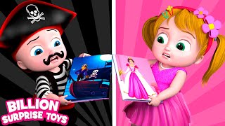 Get ready to have fun on the black vs pink challenge by Johnny and Dolly. Funny Show for Kids