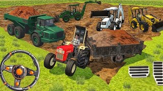 Drive jcb tractor Dumper unloading stone loading mitti #tractor #jcb #automobile