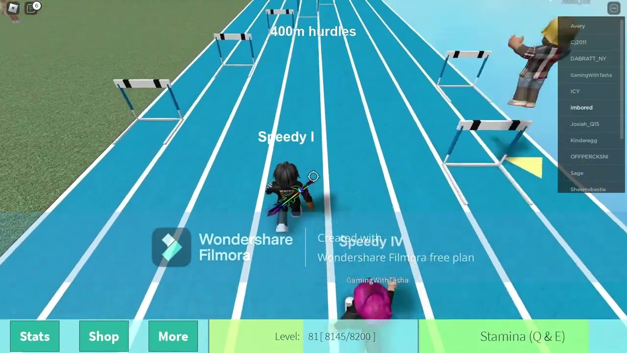 400m Hurdles Track and Field Roblox WIN