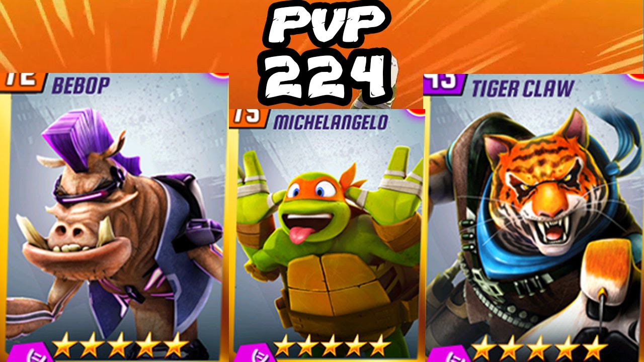 TMNT Legends PVP 224 (Michelangelo Legend, Bebop, Tiger Claw)