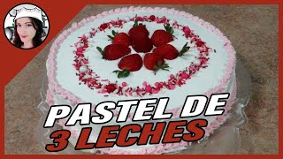 PASTEL ENVINADO DE TRES LECHES con HARINA DE HOTCAKES