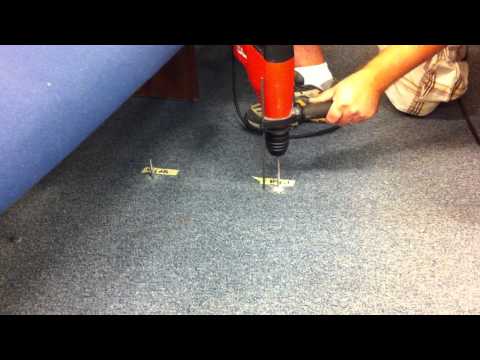 drilling-hole-for-anchoring-pew/-bench-to-concrete-floor-part-1