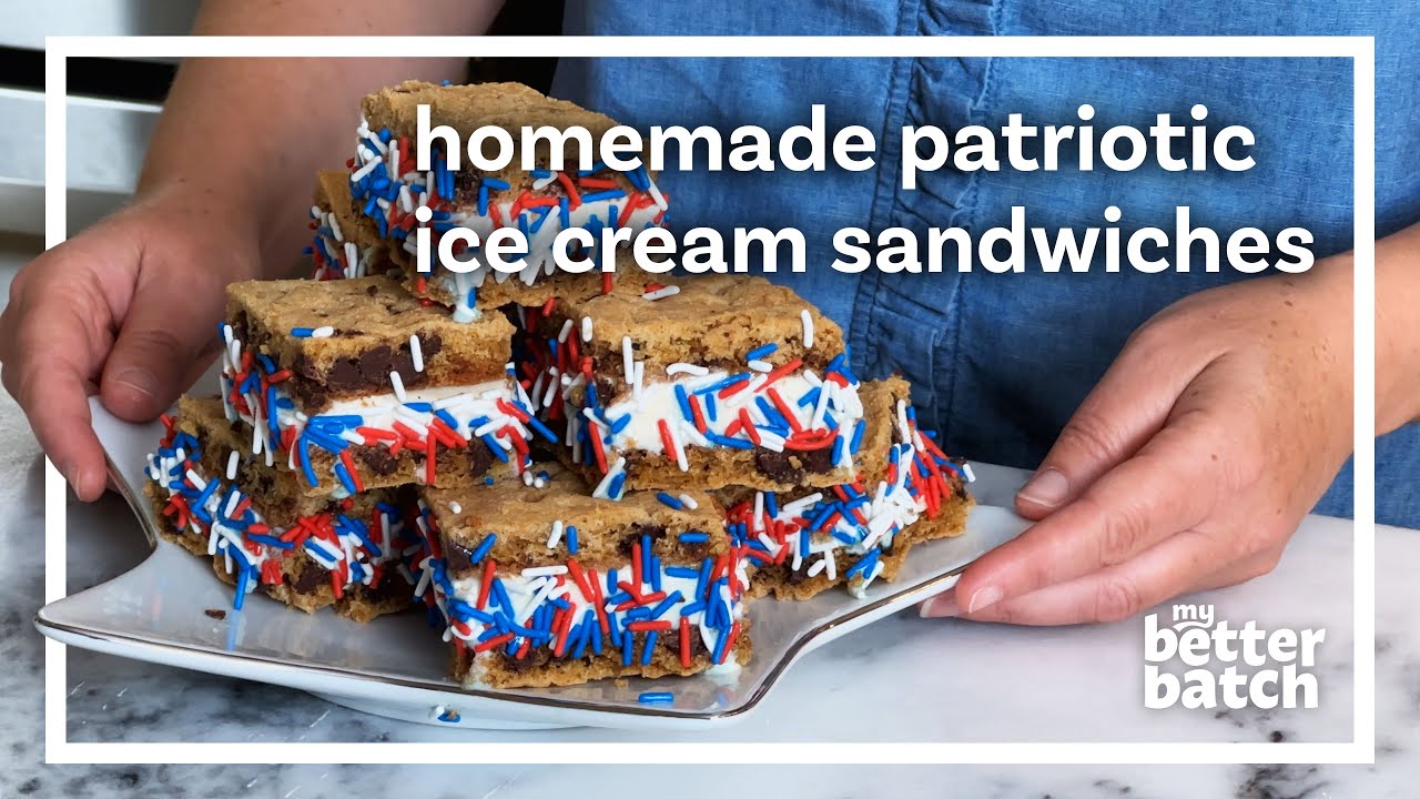 July 4th Recipe Homemade Ice Cream Sandwiches YouTube