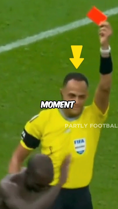 This referee laughs while giving a red card