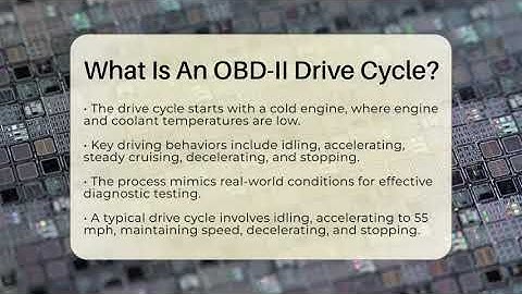 What Is An OBD-II Drive Cycle? - Talking Tech Trends