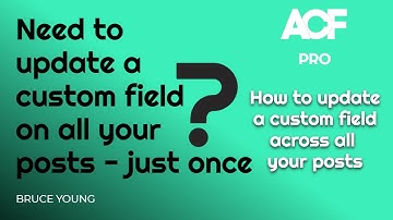 Ever needed to update an ACF value on all your posts, just once?