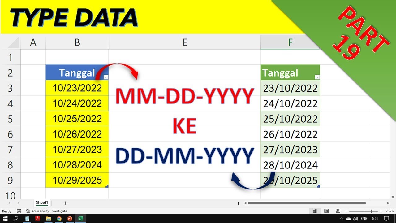 19 Format Tanggal Di Excel Dd mm yyyy Dengan Type Data Power Query