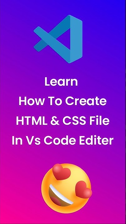 How to Create HTML and CSS File in Vs Code Editor #shorts #short # ...