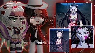 UPPERMOONS react to DAKI VS NEZUKO | KNY | Gacha club | Demon slayer react 🗡