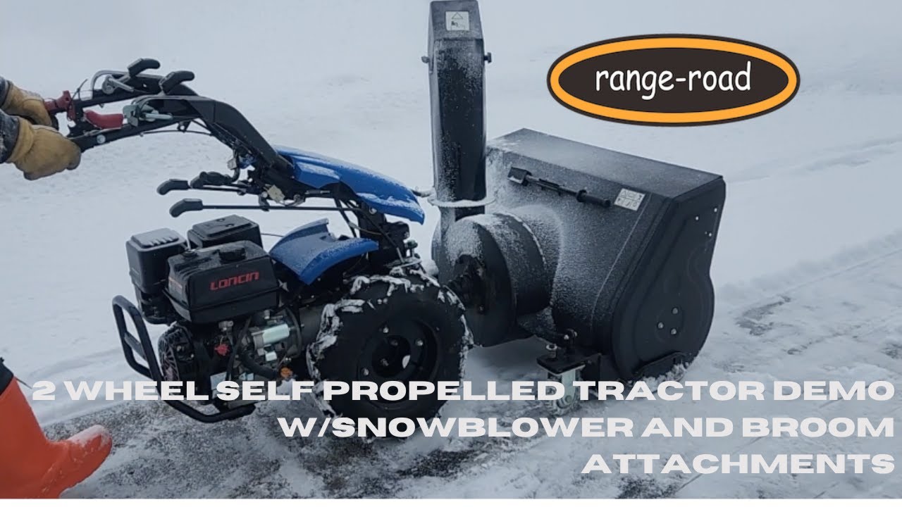 Range Road Self Propelled Tractor Snow Blower & Broom Demo YouTube